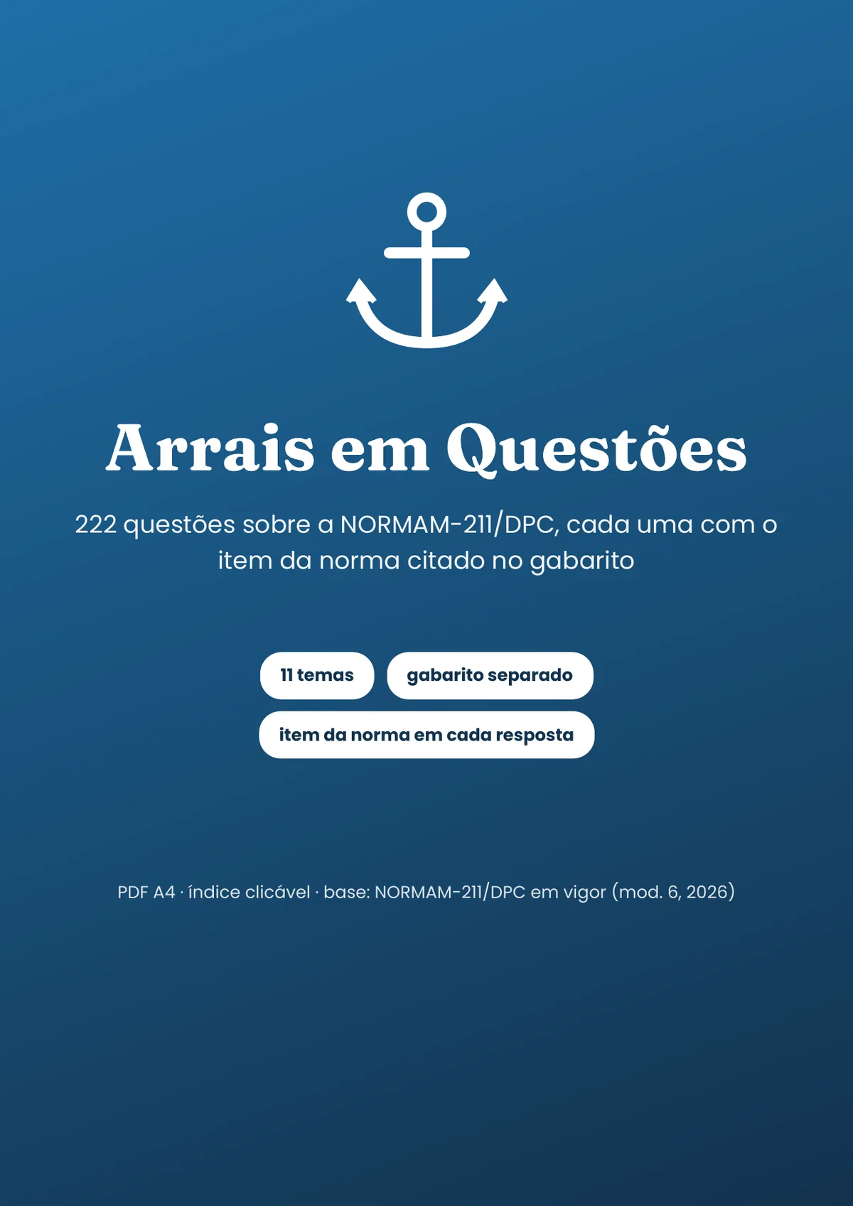 Página real do PDF Arrais em Questões: capa